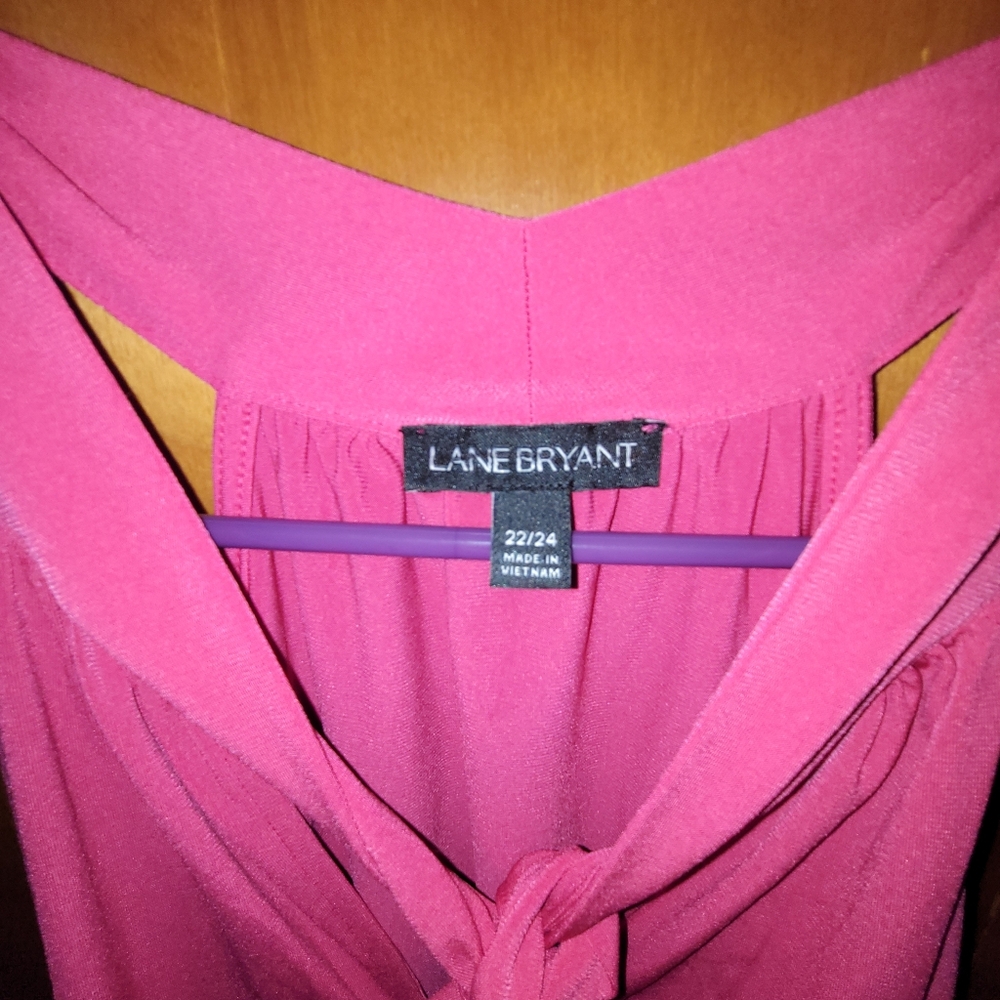 Lane Bryant Pink Tie Tank Top - Picture 4 of 6